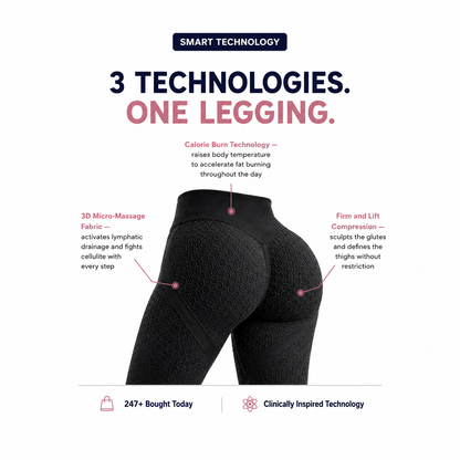 Cellovia 3D Sculpting Leggings – Cellulite Reduction, Glute Lifting & Passive Calorie Burn Legging