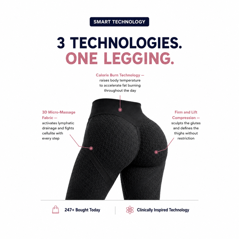 Cellovia 3D Sculpting Leggings – Cellulite Reduction, Glute Lifting & Passive Calorie Burn Legging
