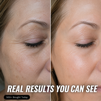 Before and after of skin using PDRN Pink Collagen Stick showing real results you can see.