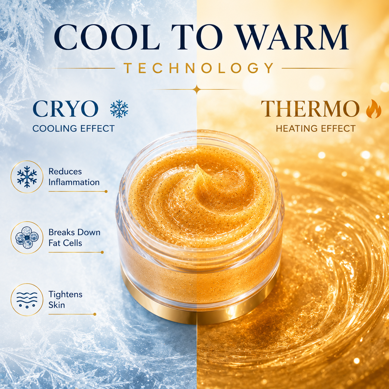 Cryo Thermo Firming Gold Gel — Anti-Cellulite Body Sculpting Cream