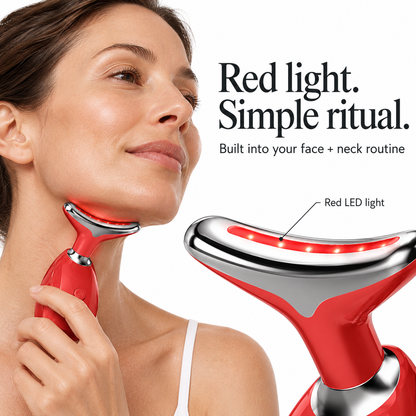 Advanced Red Light Facial and Neck Rejuvenation Massager