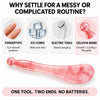 Cellovia sakura pink resin cooling eye massage wand with dual-ended design for facial gua sha and meridian stimulation.