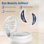Cellovia rechargeable LED and EMS eye massage device with charging case for reducing wrinkles and dark circles.